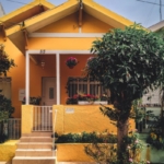 yellow concrete house